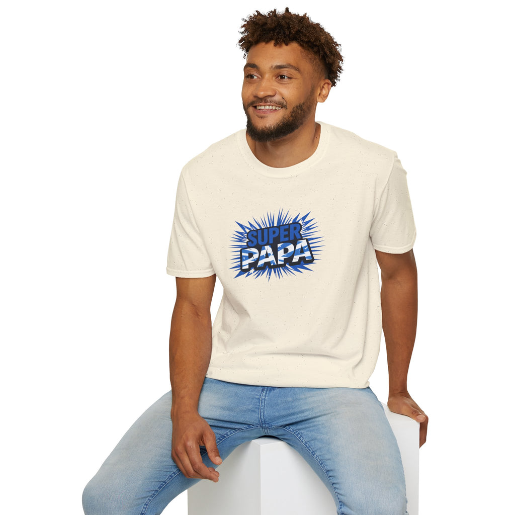Super Papa Scotland Flag/Scottish themed T-Shirt – Comic Style Father’s Day Gift