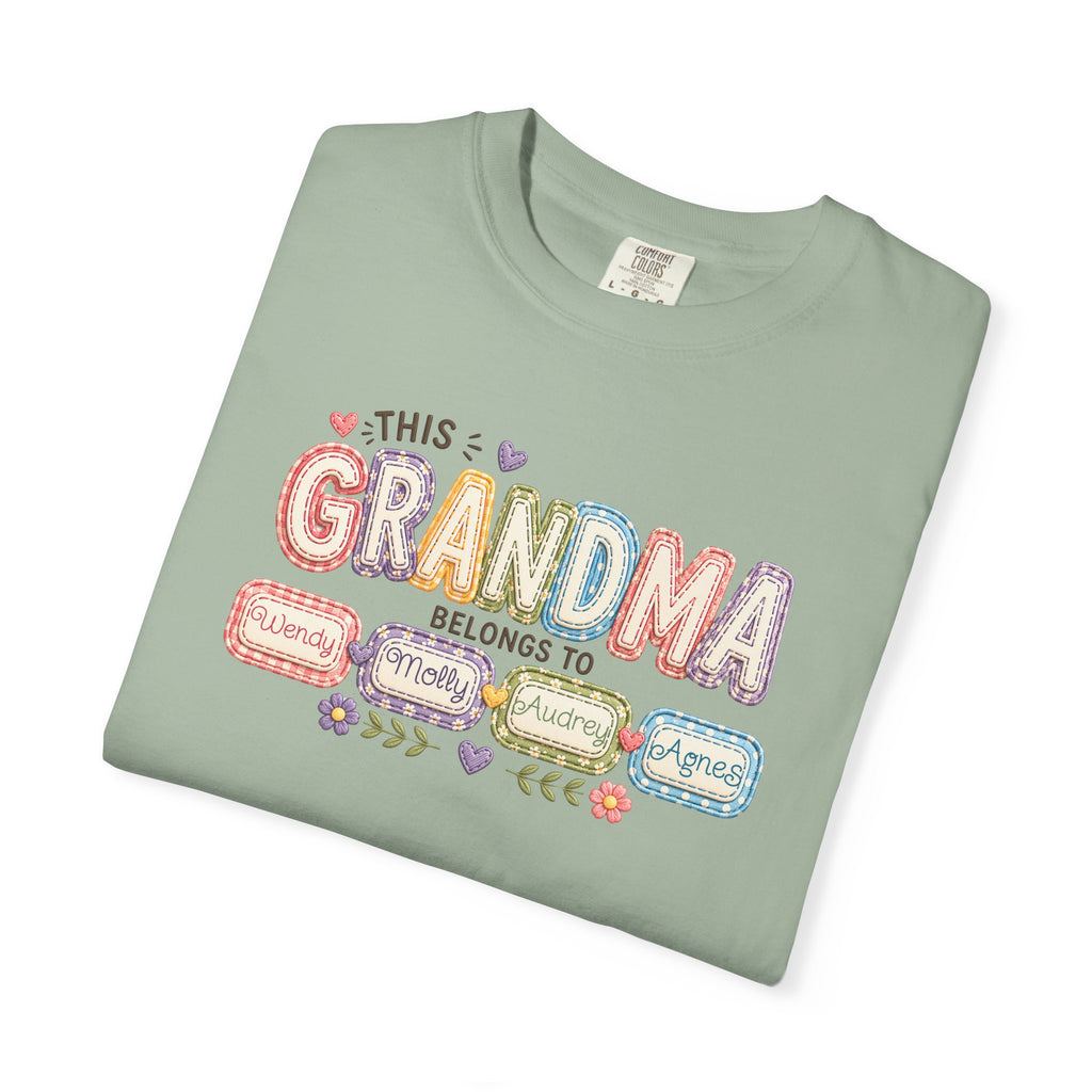 Grandma Belongs To Cute Pastel Family Names T-Shirt