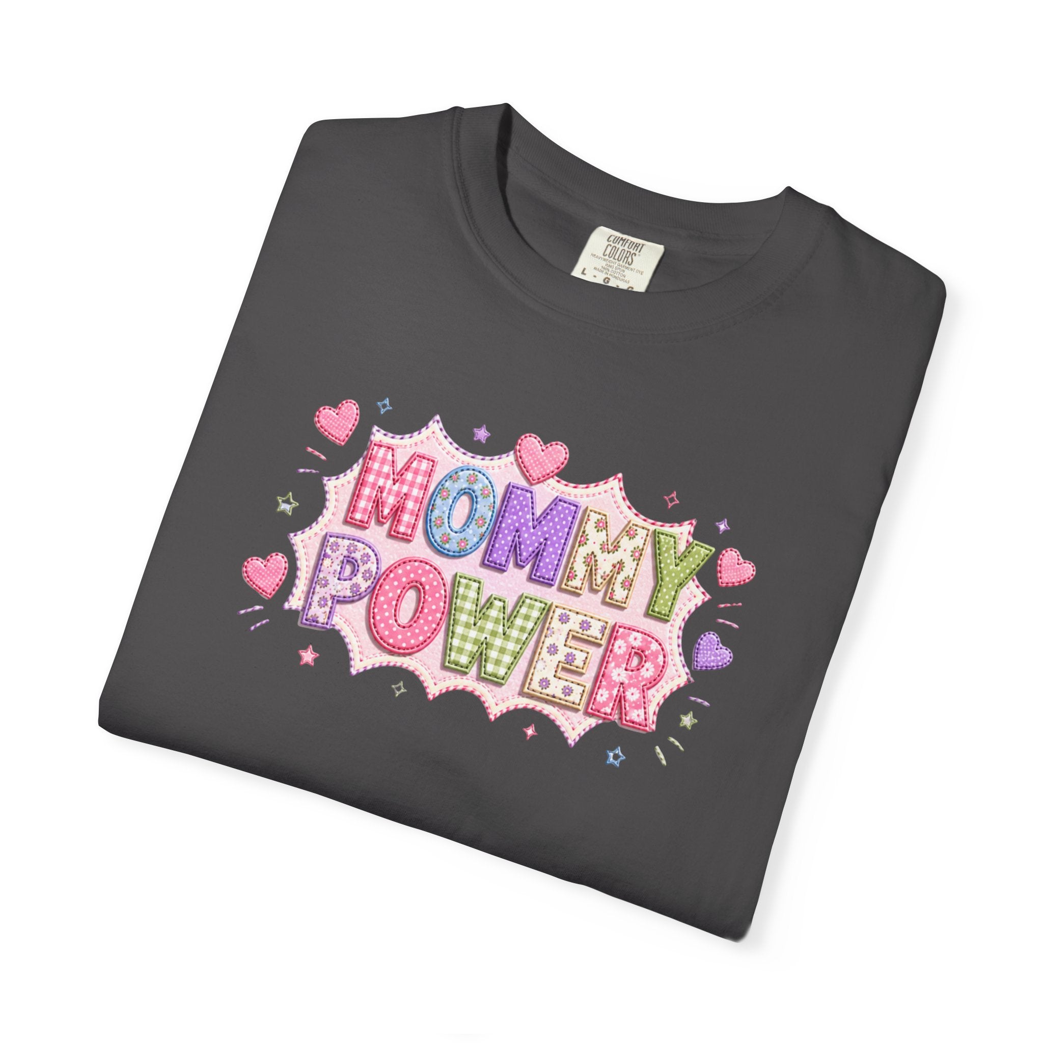 Mommy Power T-Shirt — Cute Heart Graphic Tee for Moms, Mother’s Day Gift