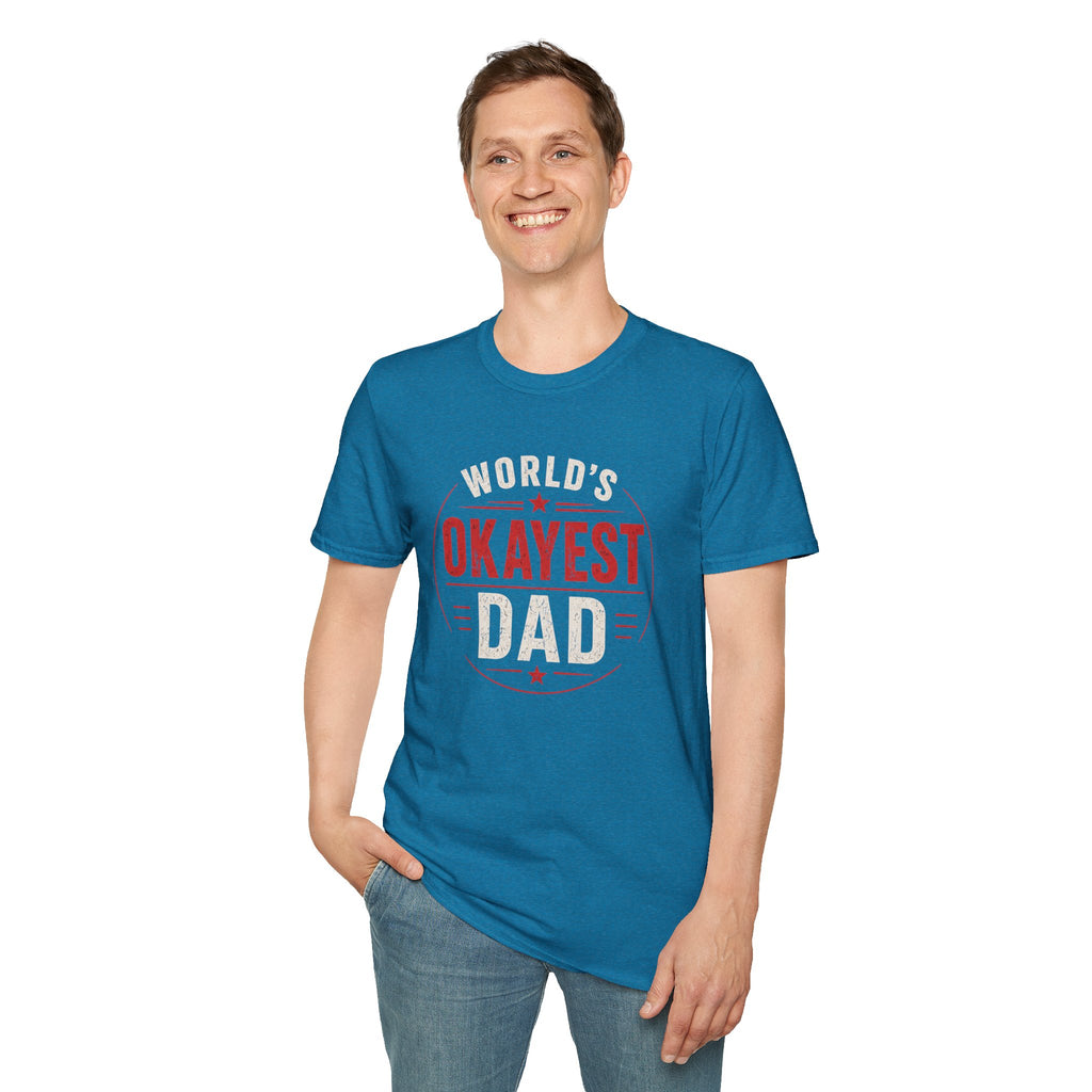 Funny "World's Okayest Dad" T-Shirt – Humorous Father's Day Gift