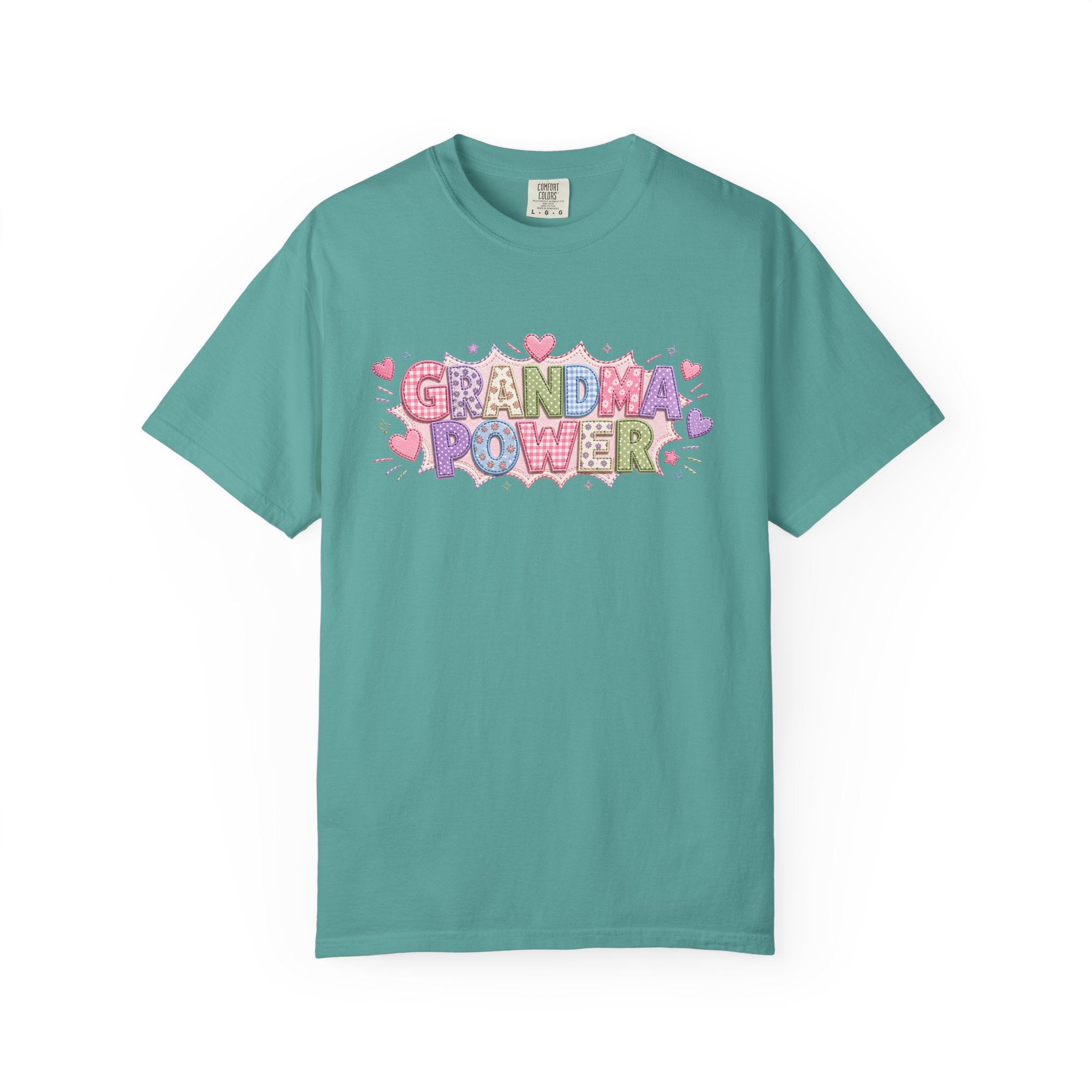Grandma Power T-Shirt — Cute Heart Graphic Tee for Grandmothers