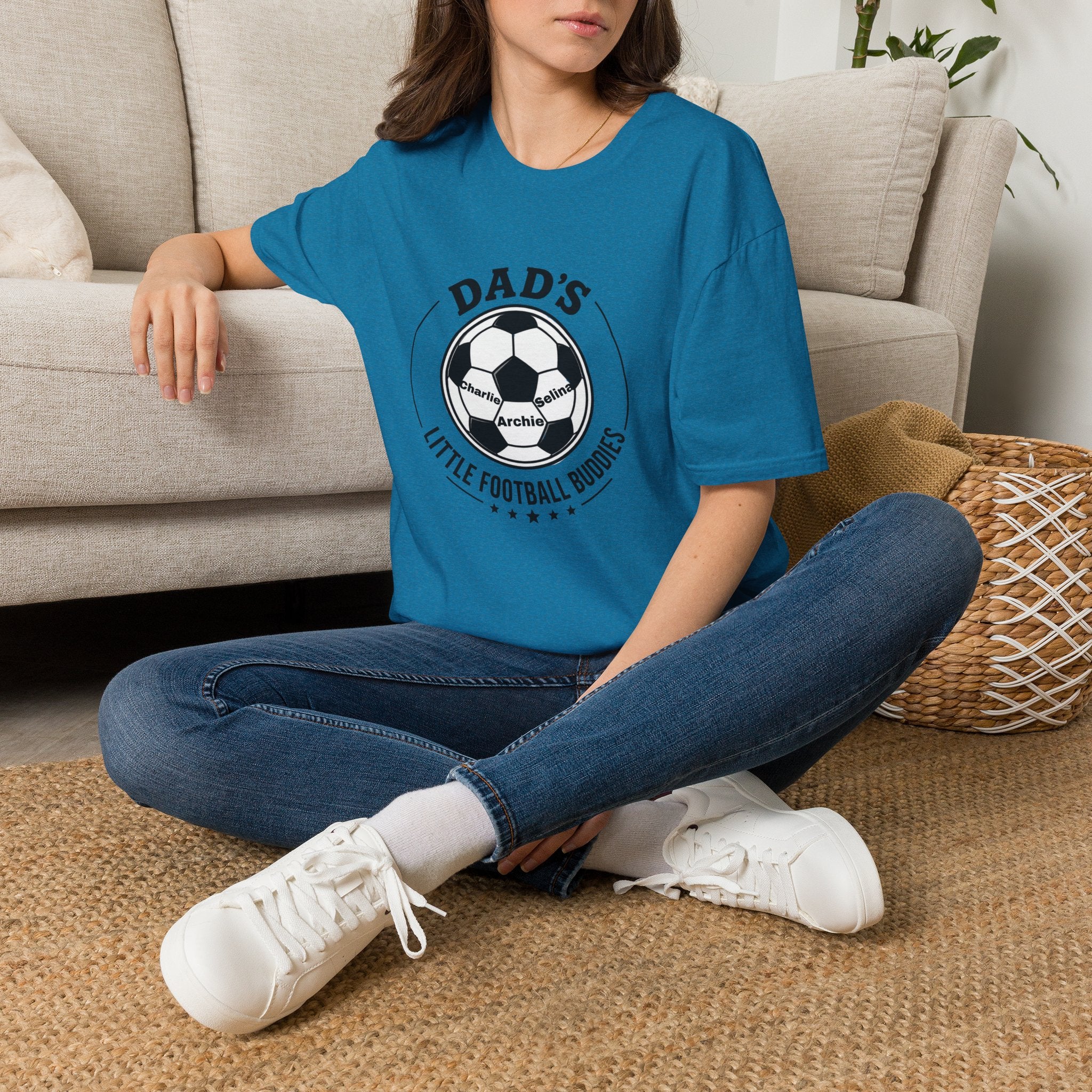 Dad’s Little Football Buddies Tee - Add Names- Personalise