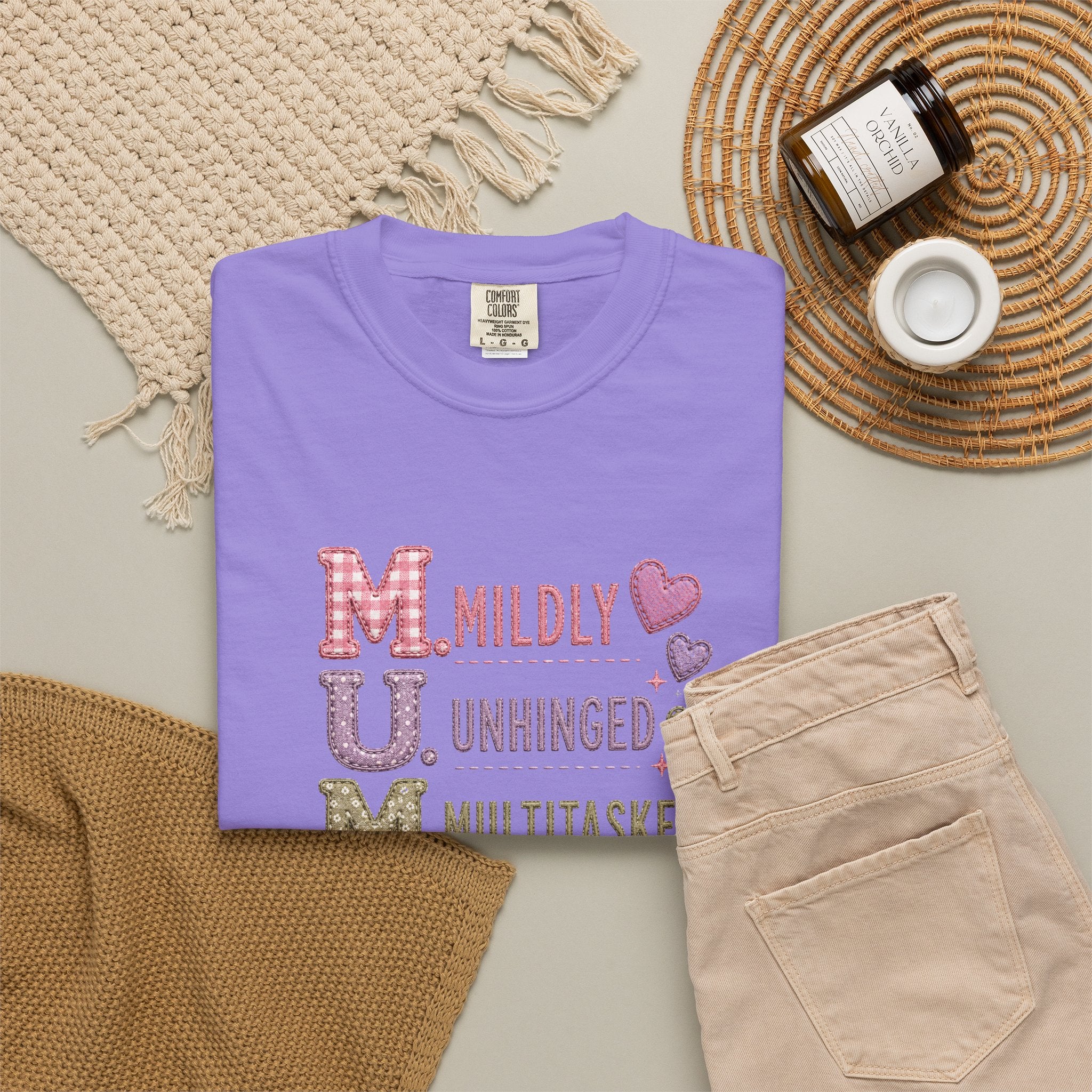 MUM Acronym T-Shirt – "Mildly Unhinged, Multitasker" Funny Mom Shirt