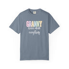 Granny Pastel Patchwork T-Shirt — Retro Rainbow 'GRANNY' Graphic Tee