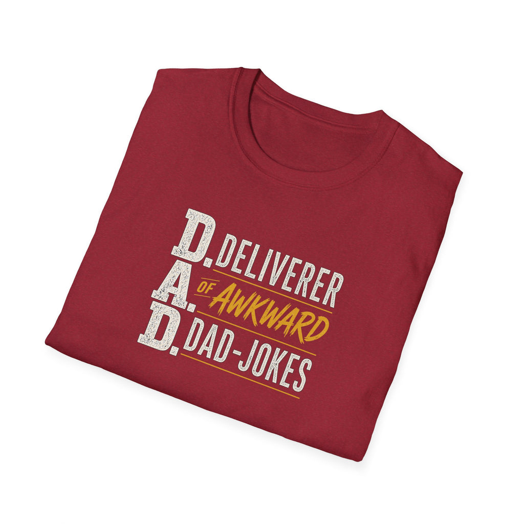 Dad T‑Shirt — D.A.D. "Deliverer of Awkward Dad‑Jokes" Funny Fathers Day Tee