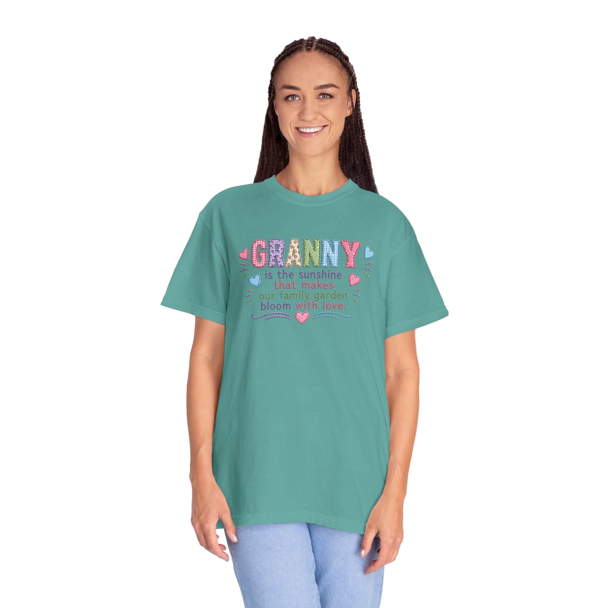 Granny Floral Tee — "Granny is the sunshine that makes our family garden bloom with love"