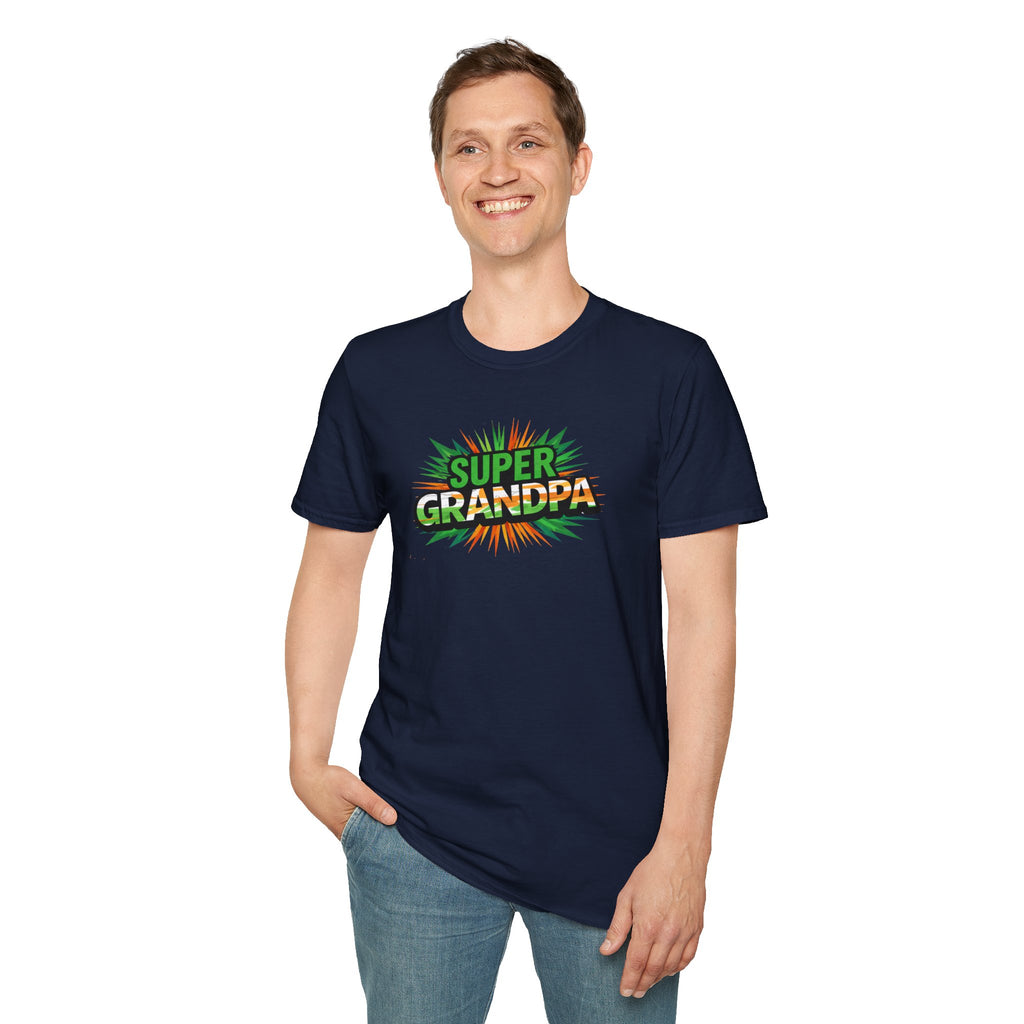 Super Grandpa Ireland Flag/Irish themed T-Shirt — Retro Comic Father's Day Gift