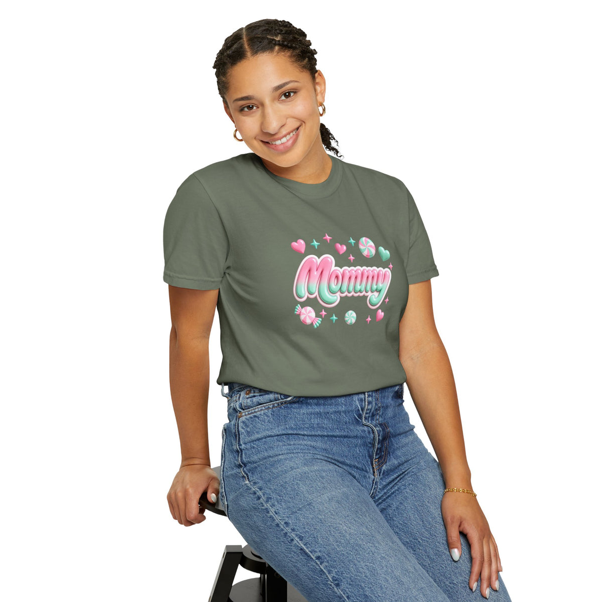 Mommy Pastel Candy Script T-Shirt