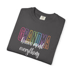 Grandma Pastel Rainbow T-Shirt — Retro Block Letter Grandma Tee