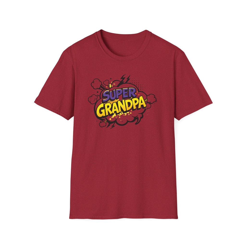 T-Shirt — "Super Grandpa" Comic-Style Graphic | Funny Father's Day Gift