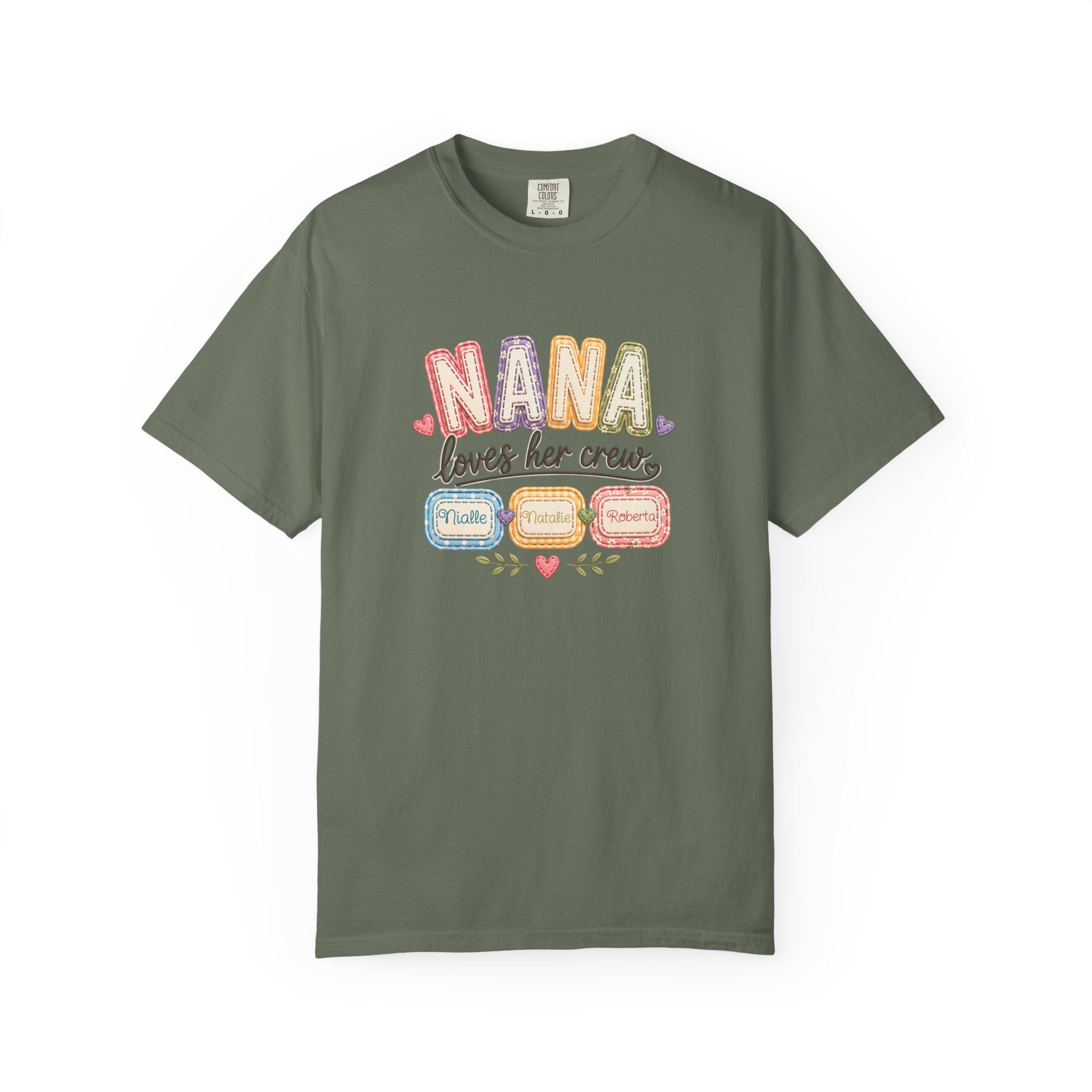 T-Shirt — “Nana Loves Her Crew” Colorful Grandma Family tee