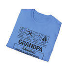 Grandpa Warning T-Shirt — "Spoils Grandkids & Hands Out Biscuits" Funny Grandpa Gift