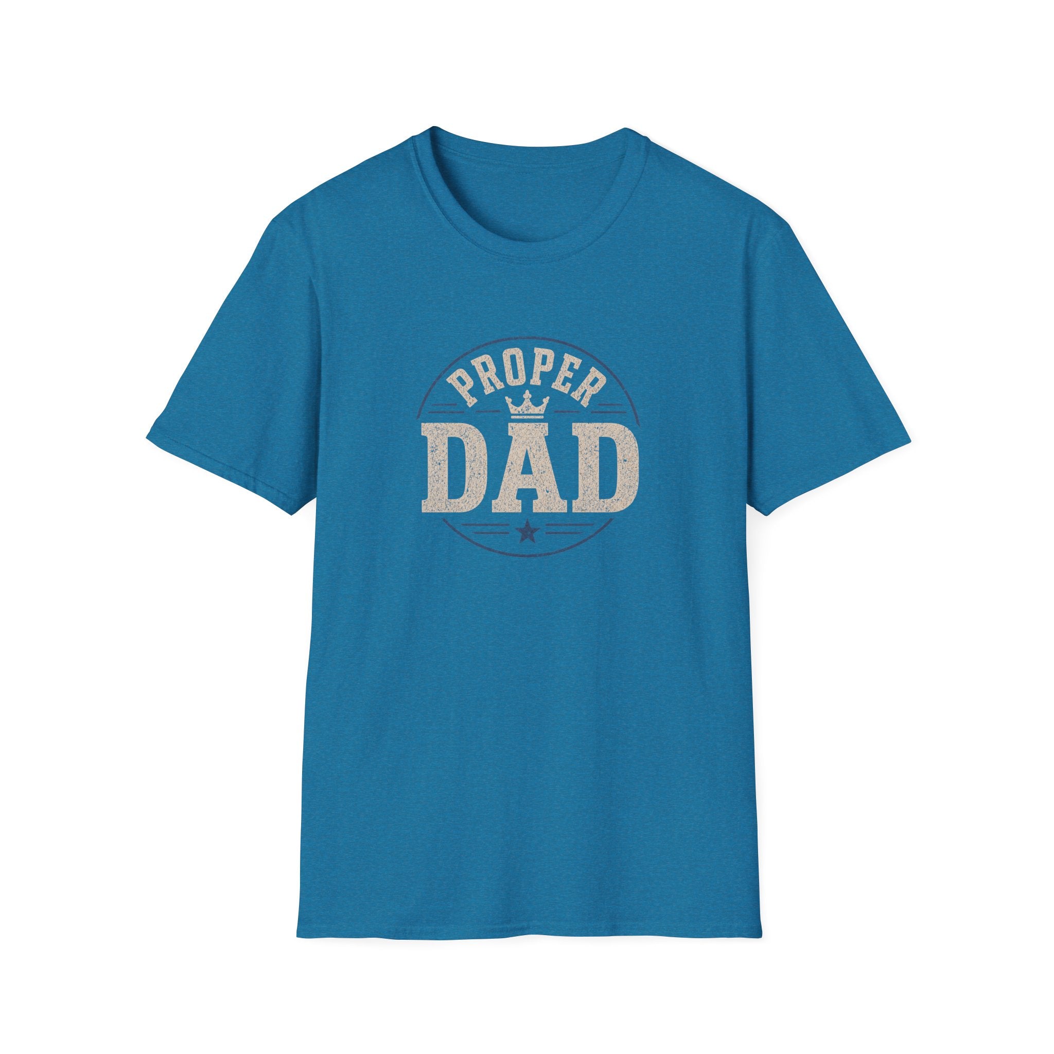 Proper Dad T-Shirt – Vintage Crown Father's Day Tee for Proud Dads