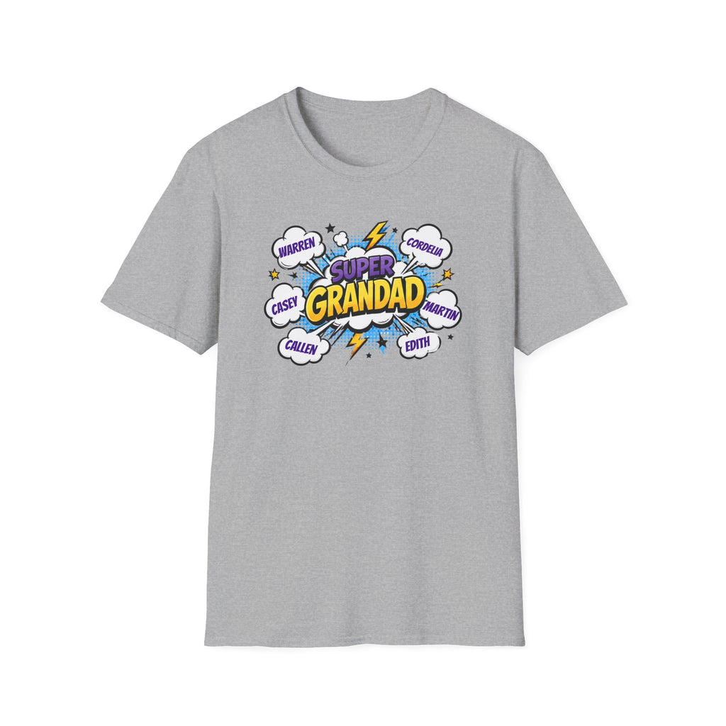 Super Grandad Comic-Style T‑Shirt — "Super Grandad" Graphic Tee, Father's Day & Grandparents Gift