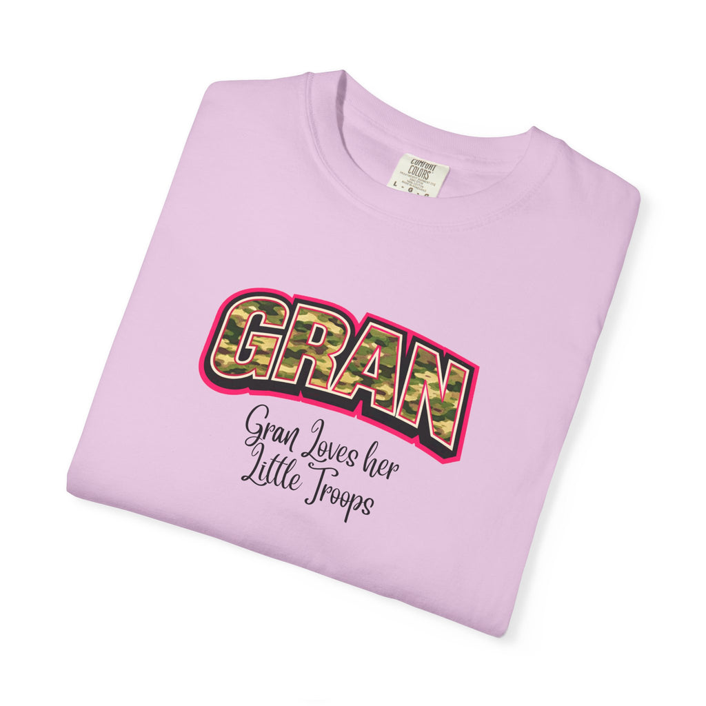 Gran Floral Graphic T-Shirt — "Gran Loves Her Little Troops" Gift Tee