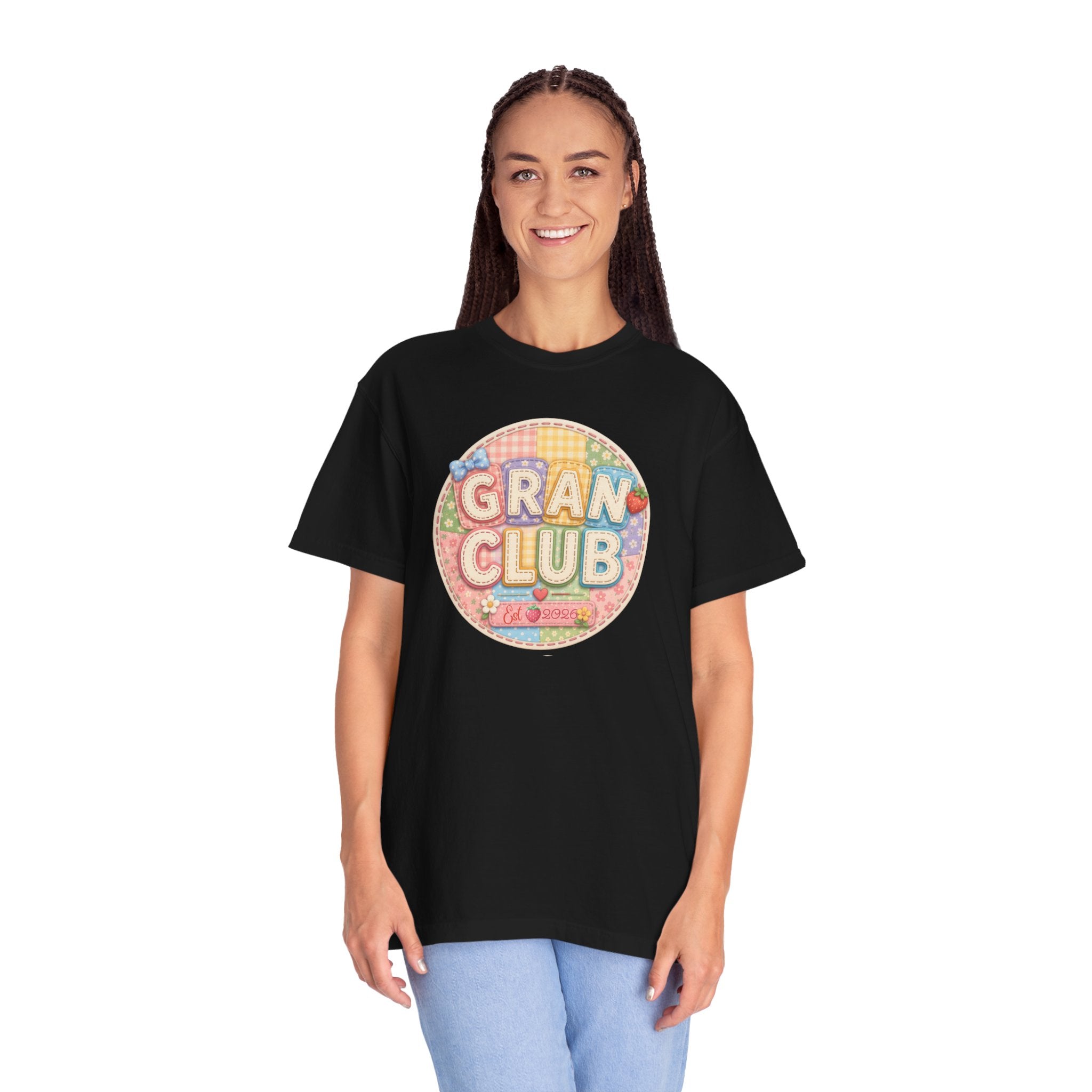 Gran Club Graphic T-Shirt — Retro Pastel Circle Design
