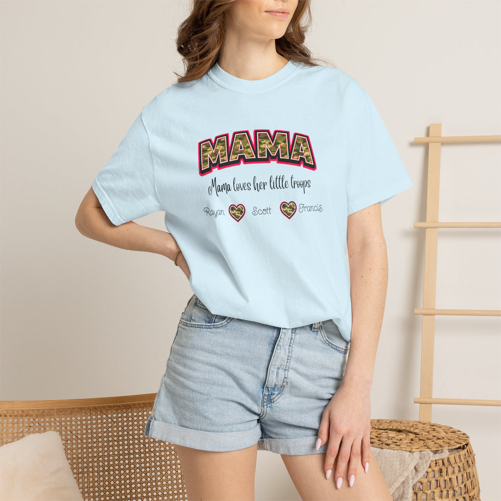 Mama Floral Heart T‑Shirt — 'Mama Means Love for Little Snuggs' Mother's Day Tee