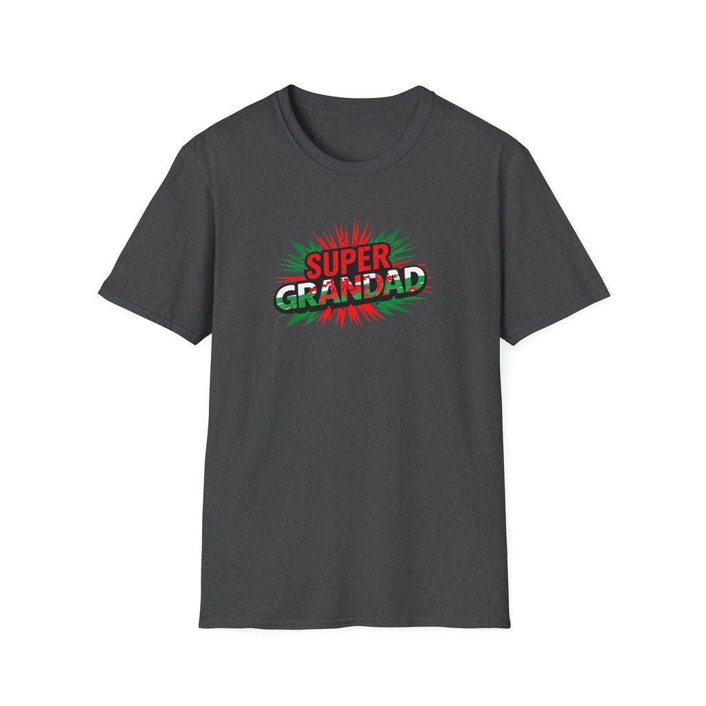 Super Grandad Welsh Flag/Wales themed T-Shirt — Retro Comic Style Father's Day Gift