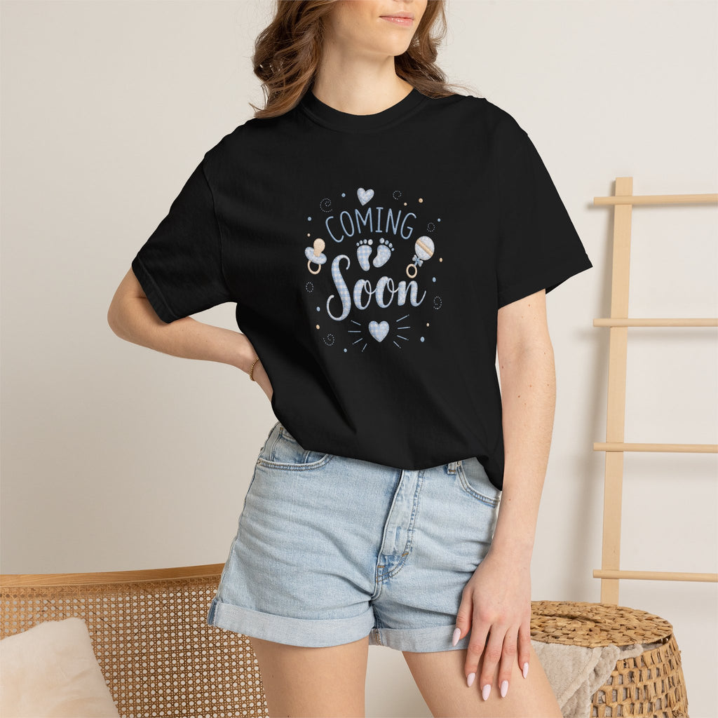 Coming Soon Baby T-Shirt — Gender Reveal Pregnancy Announcement Tee