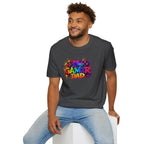 Gamer Dad Colourful Controller Design T-Shirt