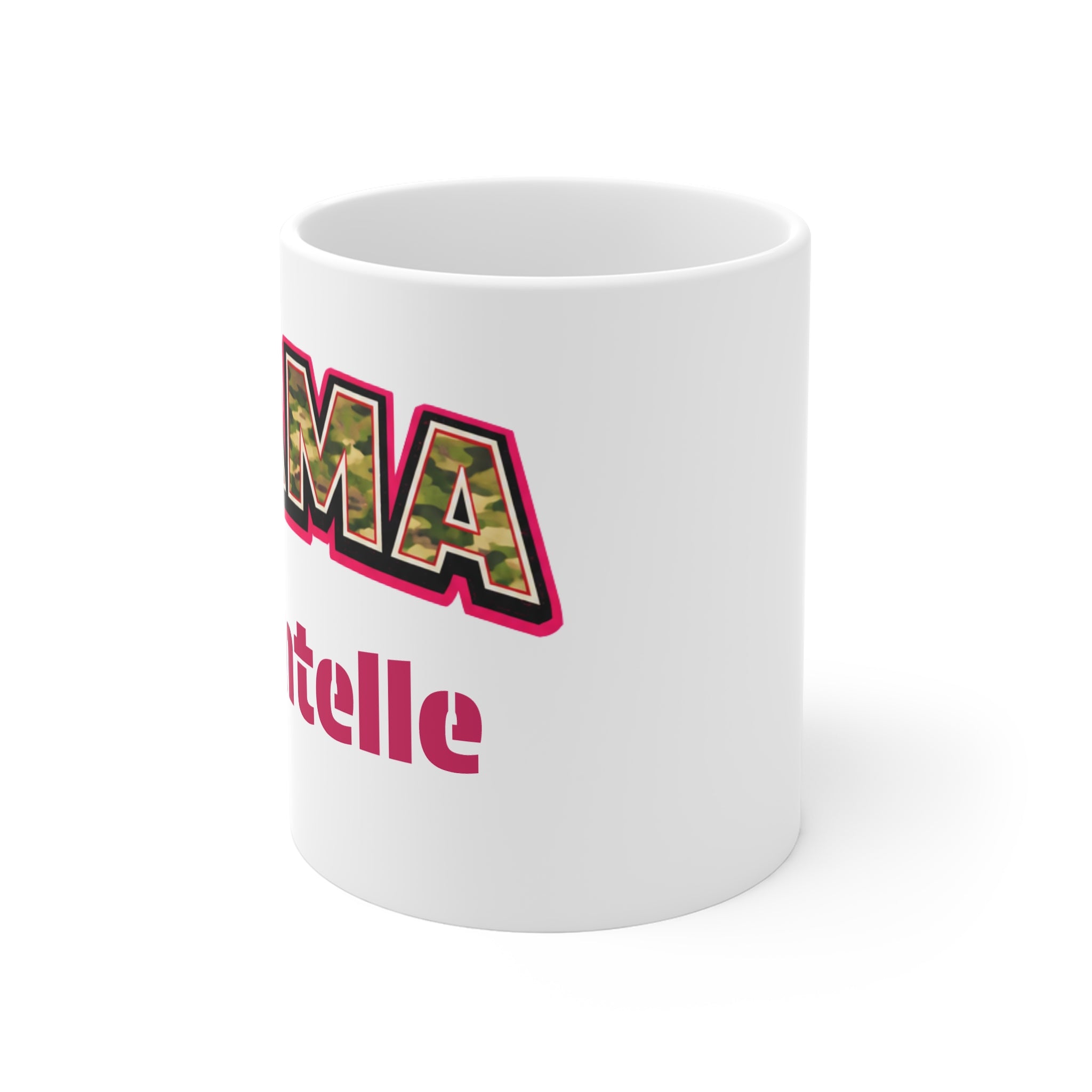 Mama Camo Mug — 'MAMA' Bold Camo Text Coffee Cup (Mother’s Day Gift)