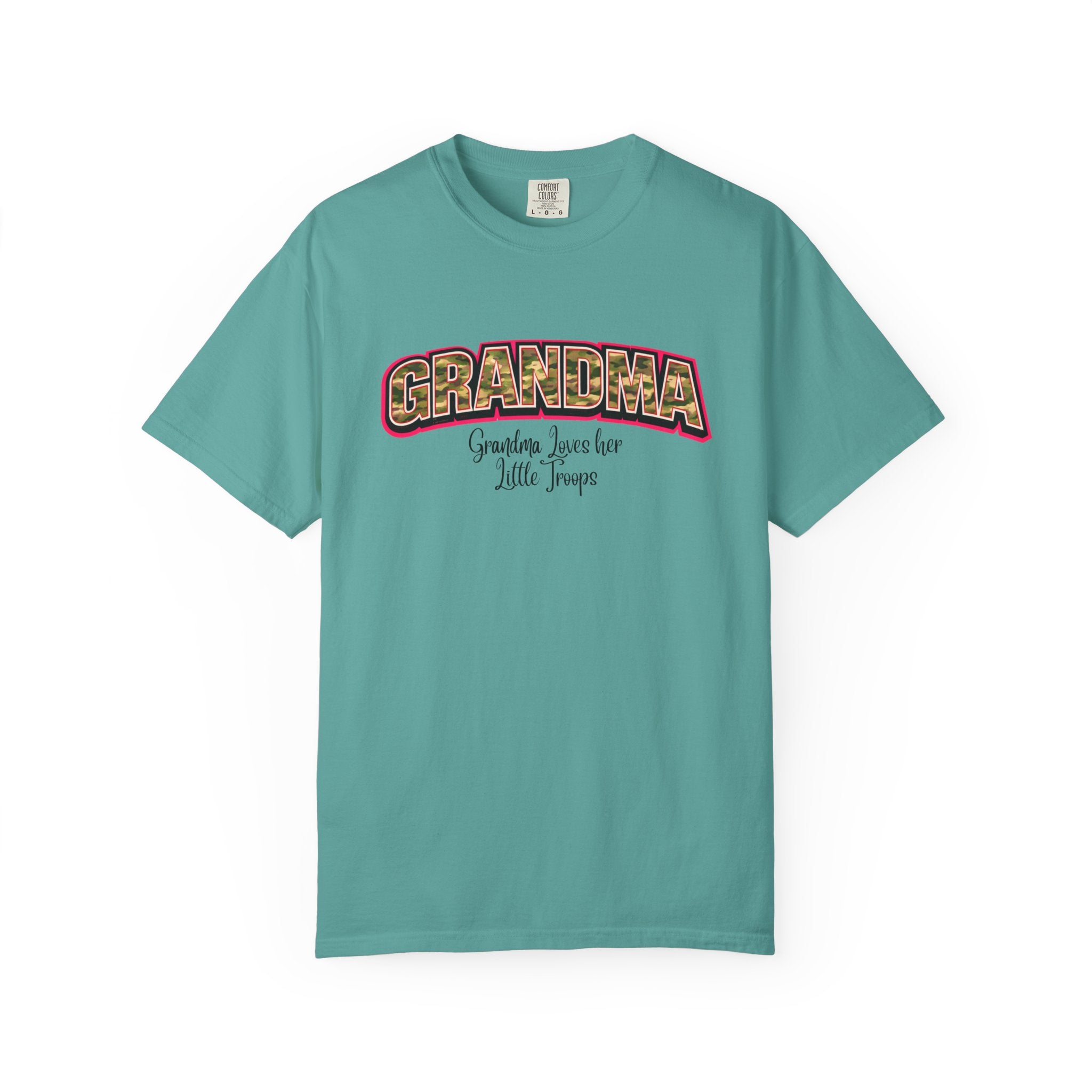 Grandma Floral Retro Tee — "Grandma: Grandkids Love Her a Little Teacup"