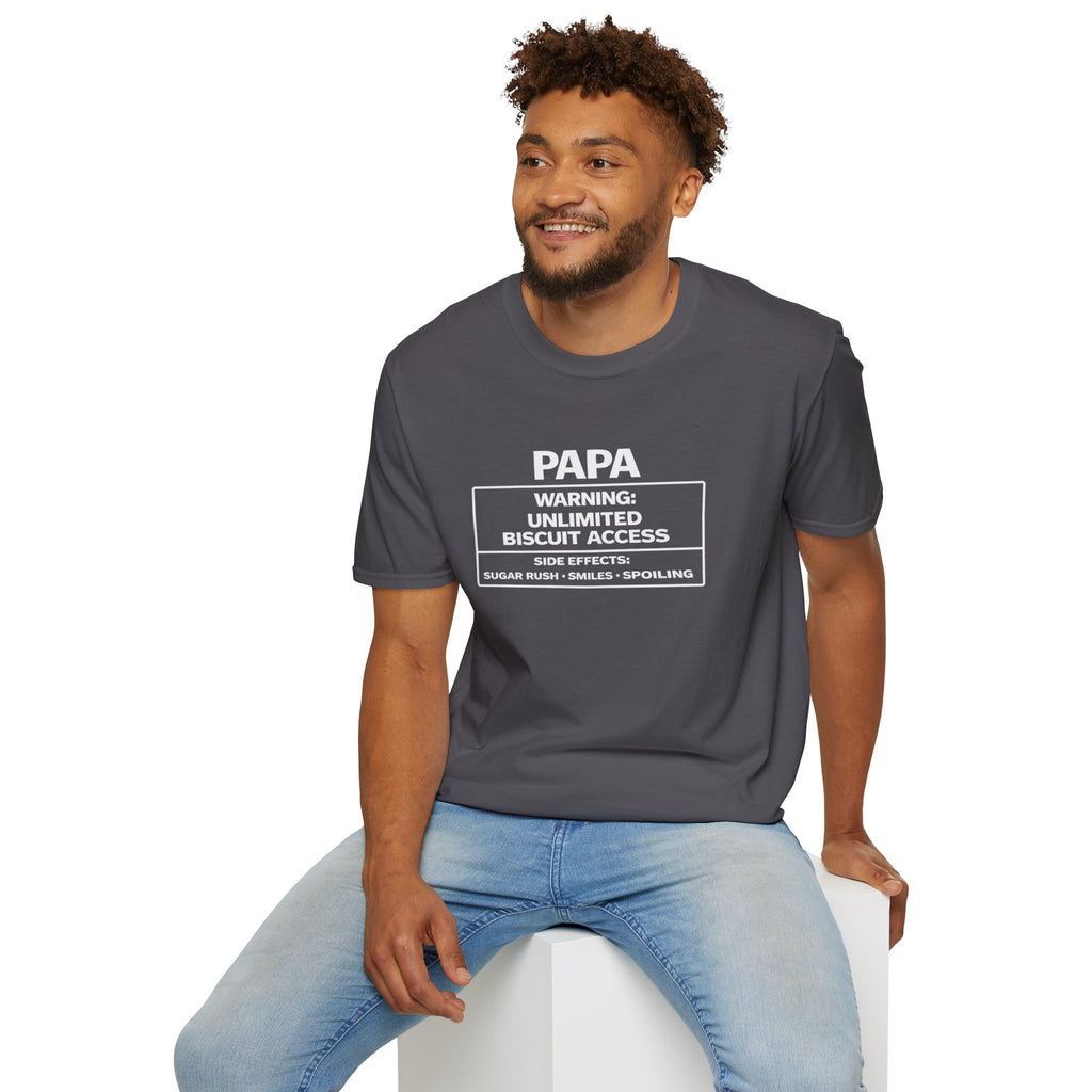 Papa Warning: Unlimited Biscuit Access T-Shirt