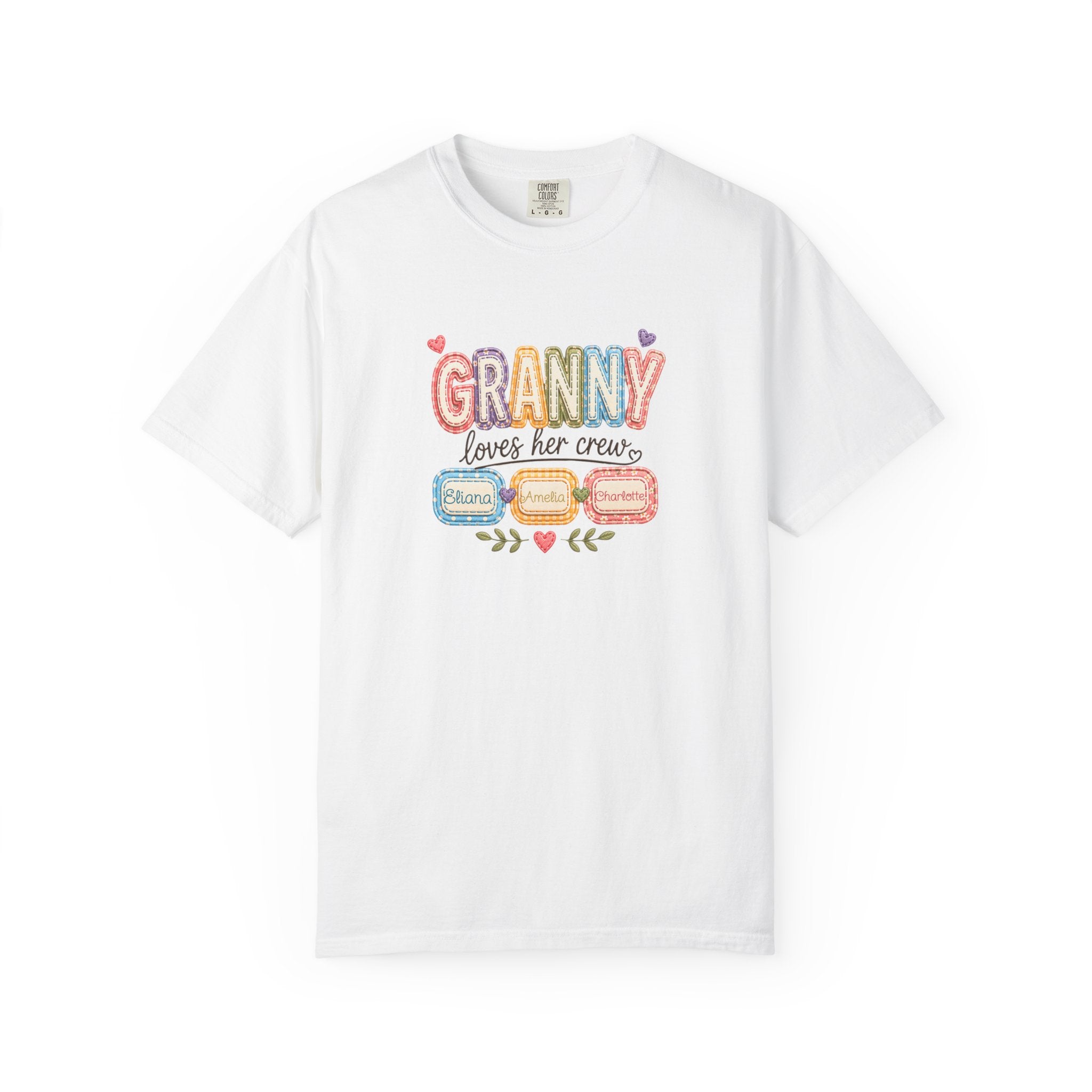 Granny Loves Her Crew T-Shirt – Cute Grandma Family Names Tee