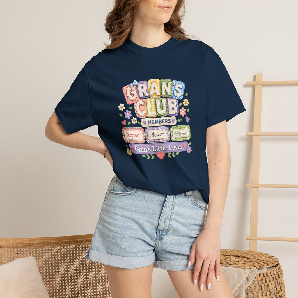 Grans Club T-Shirt – Personalized ‘Grans Club’ Family Names Tee