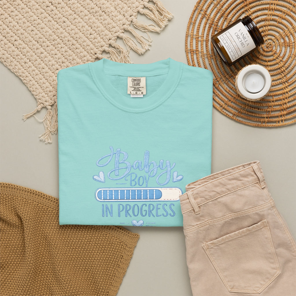 Baby Boy In Progress T-Shirt — Pregnancy Announcement Tee