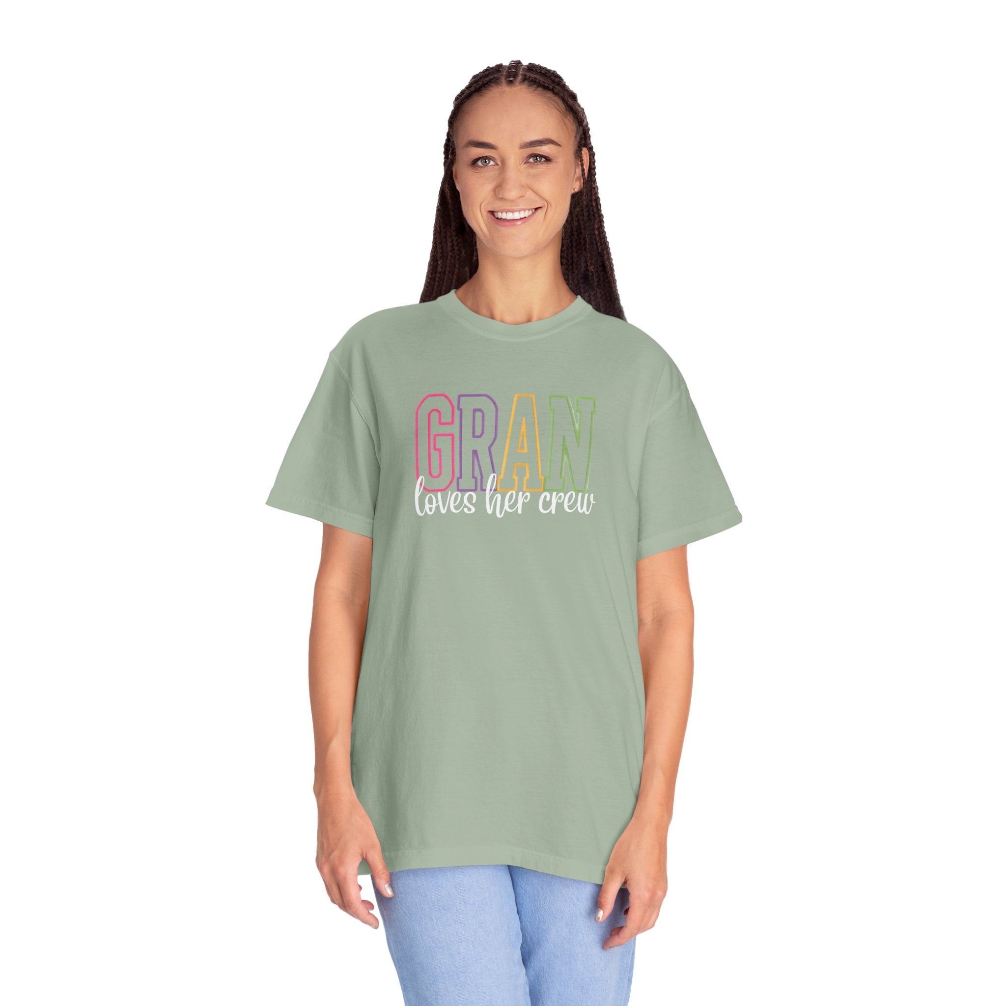 T-Shirt — "Gran Loves Her Crew" Pastel Grandma Tee