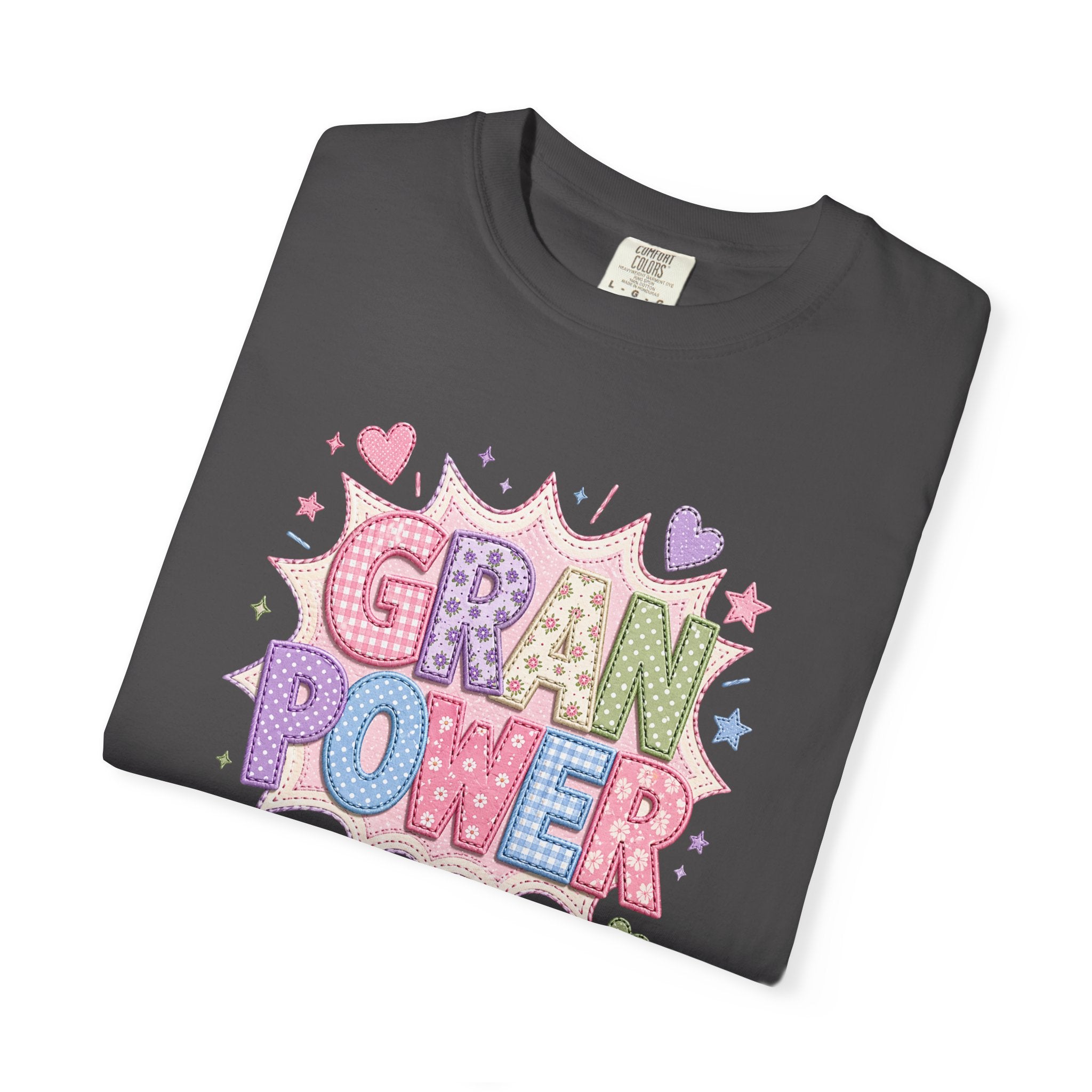 Gran Power T-Shirt — Cute Pastel 'Gran Power' Graphic Tee for Grandparents, Mother's Day Gift