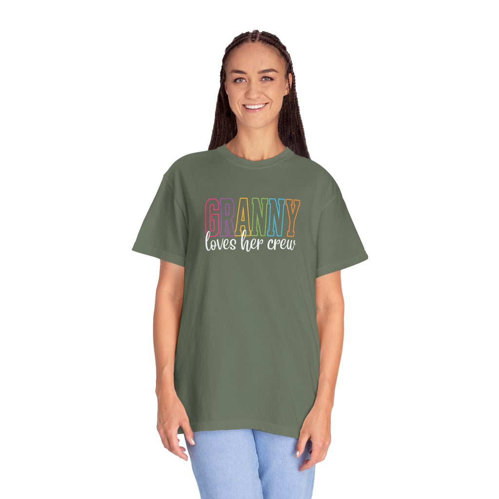 Grandma Loves Her Crew T‑Shirt — Pastel Family Grandma Tee