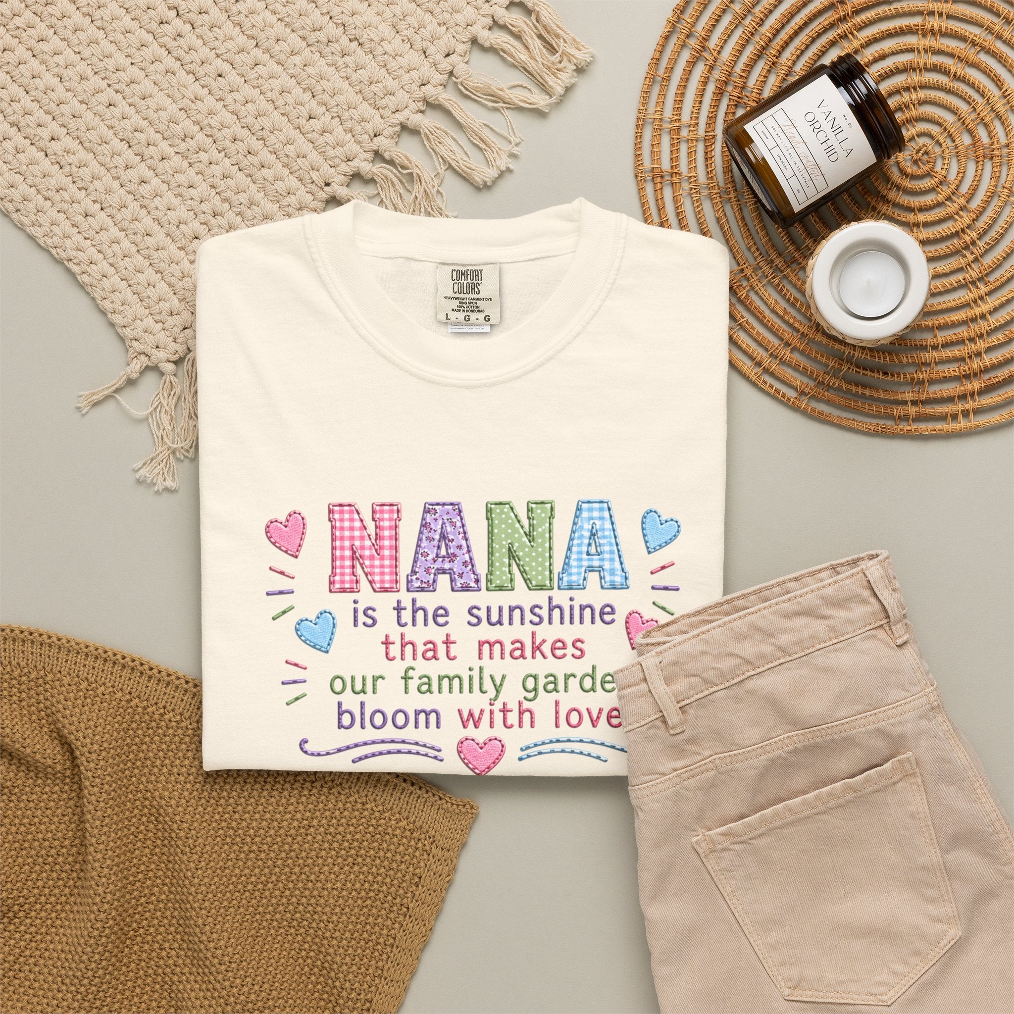Nana Sunshine Floral T-Shirt — “NANA is the sunshine that makes our family garden bloom with love”