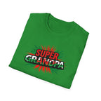 Super Grandpa Welsh Flag/ Wales themed T-Shirt – Retro Comic Gift Tee for Grandfather | Father’s Day & Birthday Present