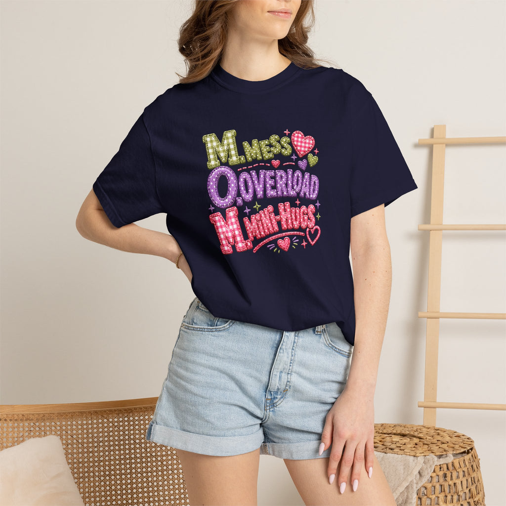 T‑Shirt — "Moms Overload Mini-Hugs" Cute Colorful Graphic Tee