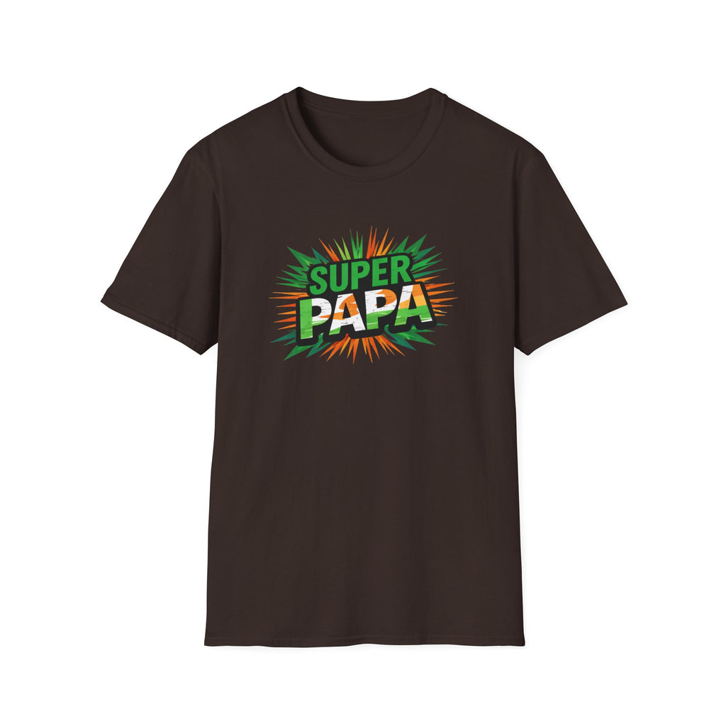Super Papa Ireland Flag/Irish themed T-Shirt – Comic-Style Father’s Day Tee