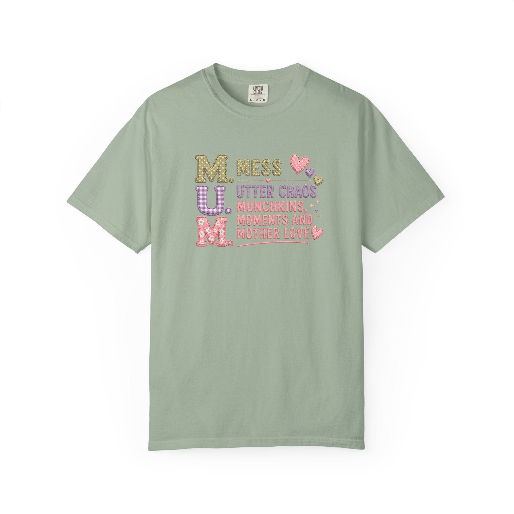 M.U.M. Mom Acronym Graphic Tee — Mess, Utter Chaos, Munchkins & Mother Love T-Shirt