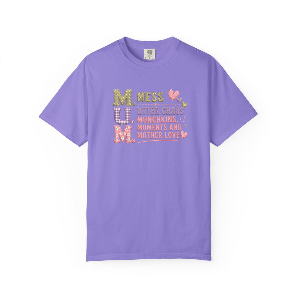 M.U.M. Mom Acronym Graphic Tee — Mess, Utter Chaos, Munchkins & Mother Love T-Shirt