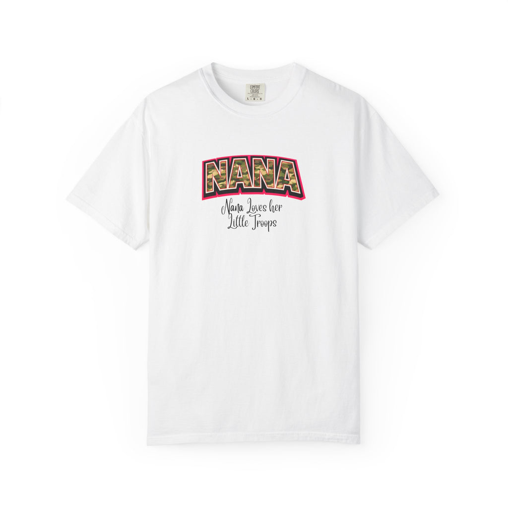 Nana Leopard Print T-Shirt — "Nana (who loves her little troops)" Grandma Gift