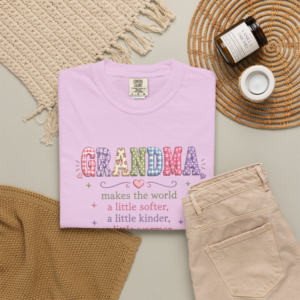 Grandma Floral T-Shirt — "Grandma makes the world a little softer, kinder, warmer"