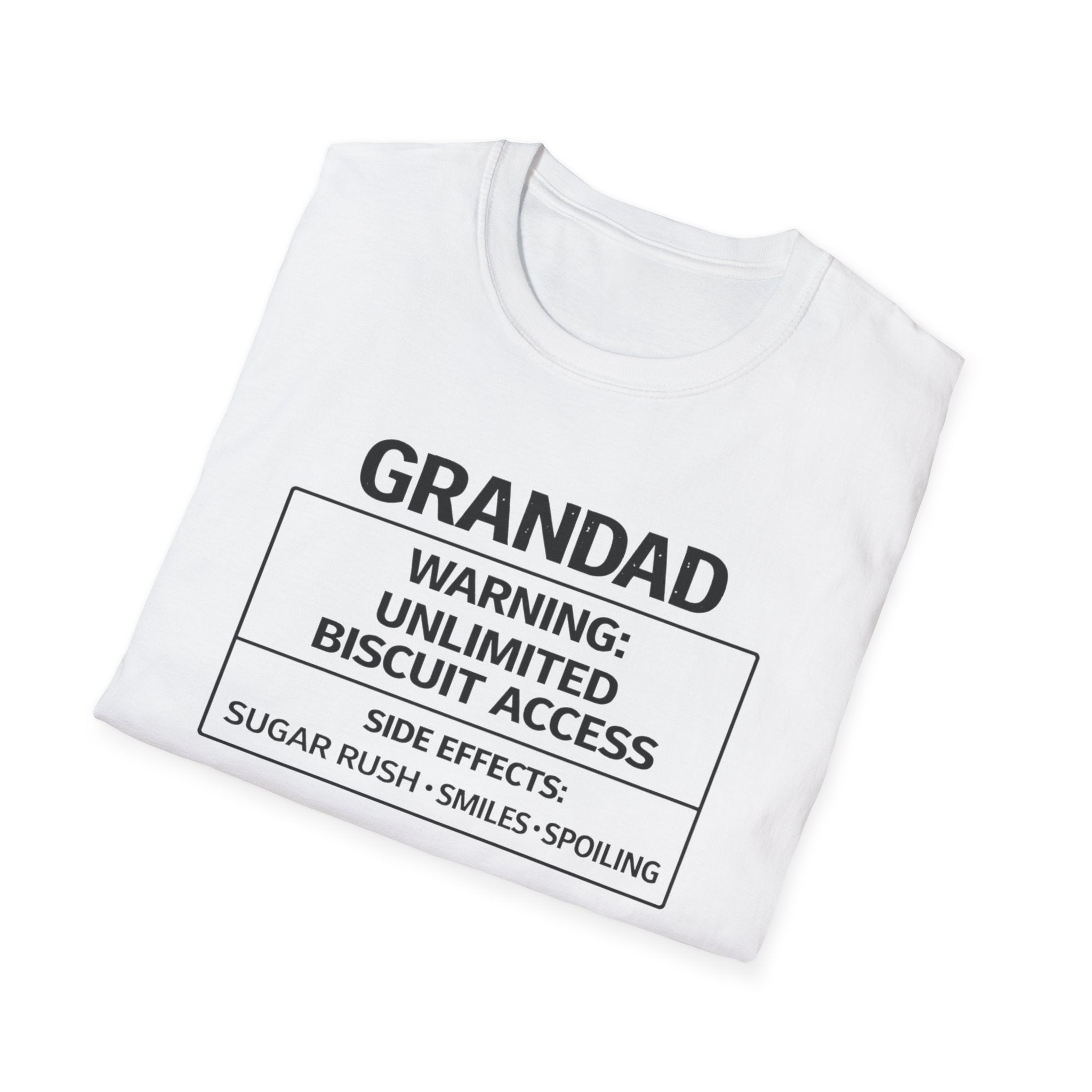 Grandad Warning T-Shirt – "Unlimited Biscuit Access" Funny Grandpa Gift