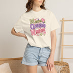Mess, Overload, Mini-Hugs Hugs T-Shirt — Cute Hand-Lettered Mom Vibes Tee