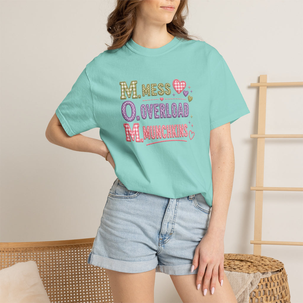 M.O.M. Graphic T-Shirt — "Mess Overload Munchkins" Cute Mom Tee