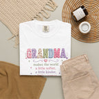 Grandma Floral T-Shirt — "Grandma makes the world a little softer, kinder, warmer"