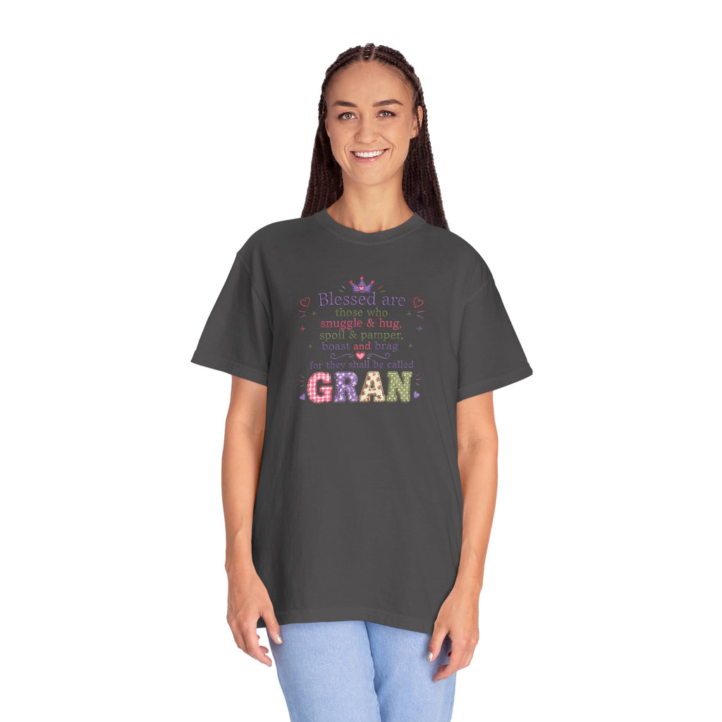 Gran Blessings T-Shirt — "Blessed are those who snuggle & hug... called GRAN"