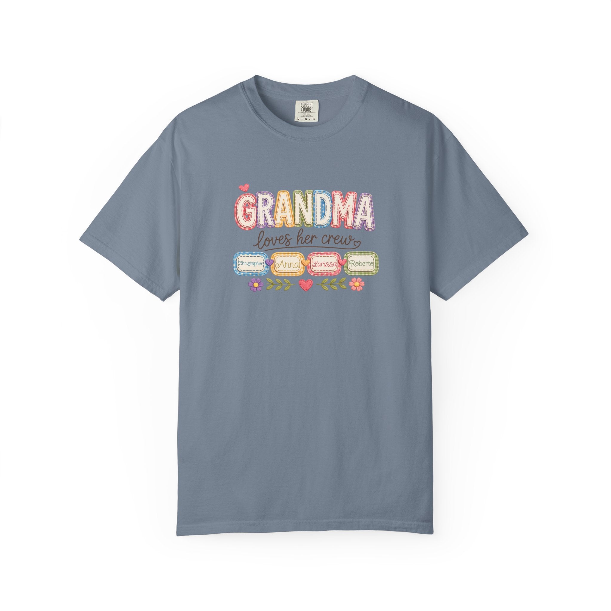 Grandma Loves Her Crew T-Shirt – Cute Pastel Grandma Family Tee