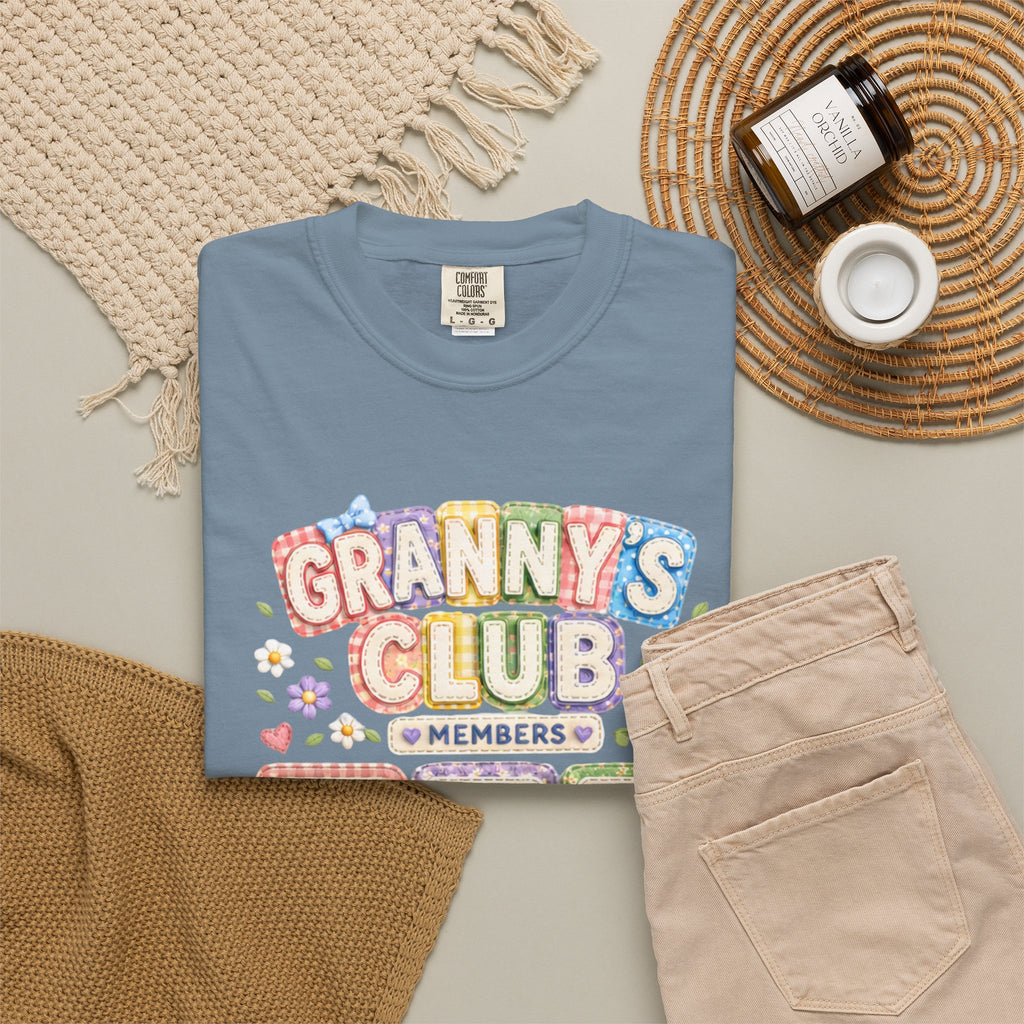 Granny's Club T-Shirt — Personalized Grandma Member Floral Tee