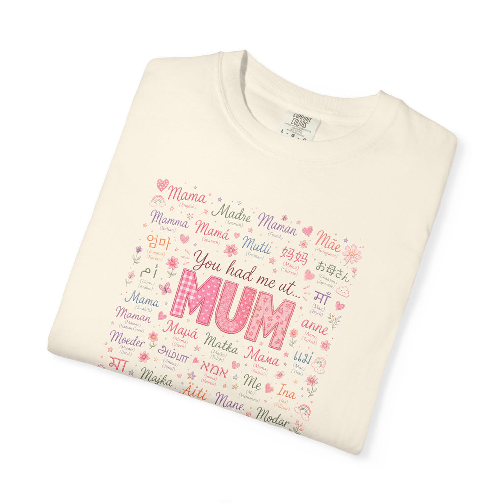 Mum Heartbeat T-Shirt — 'You Had Me at MUM' Floral Mother's Day Tee