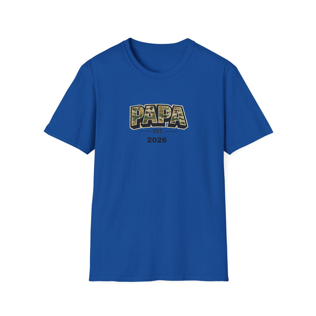 Papa Est. 2026 T-Shirt – Camo Fathers Day New Dad Gift